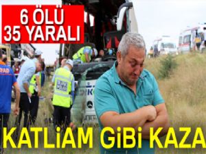 Amasya'da otobüs kazası: 6 ölü, 35 yaralı