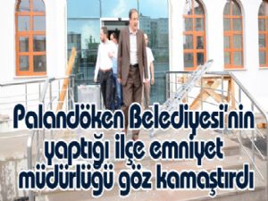 Palandöken Belediyesi'nin yaptığı ilçe emniyet müdürlüğü göz kamaştırdı