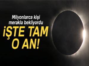 Tam güneş tutulması gerçekleşti