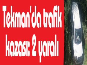 Tekman'da trafik kazası: 2 yaralı