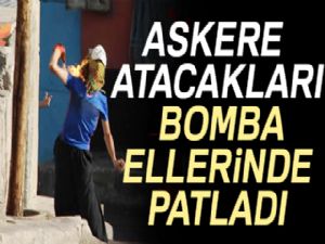 Teröristlerin bombaları ellerinde patlamış