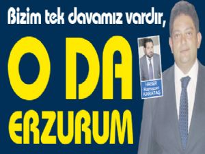 Bizim tek davamız vardır, O DA ERZURUM'DUR