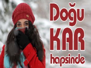 Doğu kar hapsinde