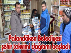 Palandöken Belediyesi şehir takvimi dağıtımı başladı