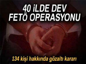 Konya merkezli 40 ilde FETÖ operasyonu: 134 gözaltı kararı