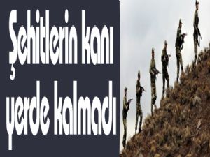 Şehitlerin kanı yerde kalmadı 