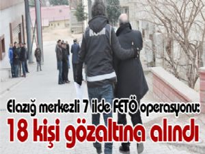 Elazığ merkezli 7 ilde FETÖ operasyonu: 18 gözaltı