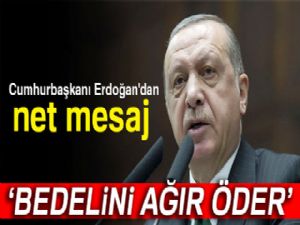 Cumhurbaşkanı Erdoğan'dan sert sözler: Kimse operasyona yeltenmesin...