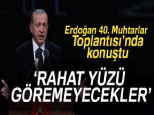 Cumhurbaşkanı Erdoğan: Rahat yüzü göremeyecekler