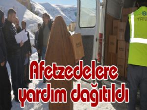 Afetzedelere yardım dağıtıldı