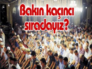 Bakın kaçıncı sıradayız?