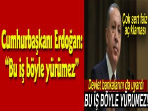 Cumhurbaşkanı Erdoğan'dan faiz açıklaması: Bu iş böyle yürümez, çözeceğiz