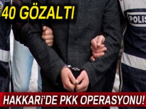 Hakkari'de PKK operasyonunda 40 gözaltı
