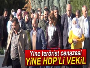 HDP'li vekil terörist cenazesine katıldı