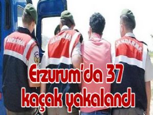 Erzurum'da 37 kaçak yakalandı