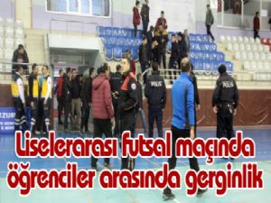 Liselerarası futsal maçında öğrenciler arasında gerginlik