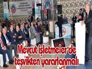 Mevcut işletmeler de teşvikten yararlanmalı