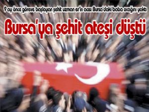 Bursa'ya şehit ateşi düştü