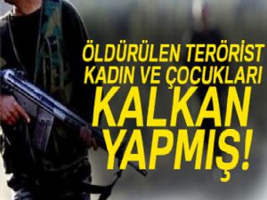 Öldürülen terörist kadın ve çocukları kalkan yapmış