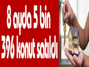 8 ayda 5 bin 396 konut satıldı