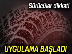 Zorunlu kış lastiği uygulaması başladı