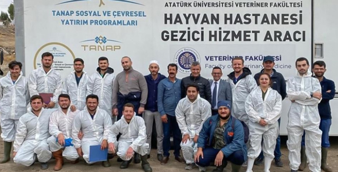 Hayvan hastanesi gezici hizmet aracı sahada