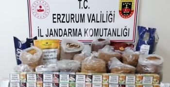 Erzurum’da kaçak tütün ve  sigara operasyonu