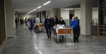 Erzurum Şehir Hastanesinde deprem tatbikatı