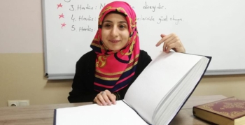 Erzurumlu görme engelli Tansu Çiller’in azmi takdir topluyor