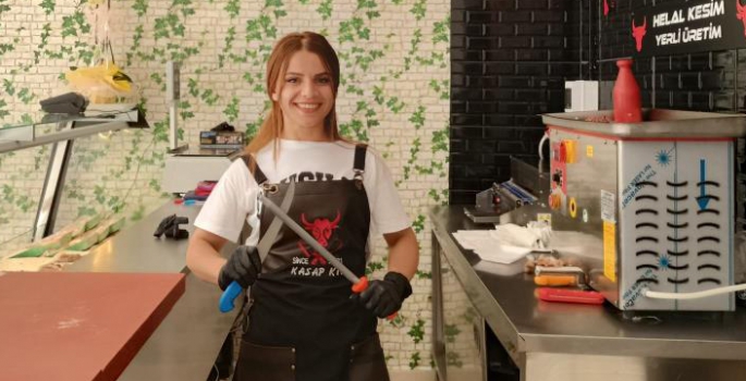 Kasap kızın hayali gerçek oldu