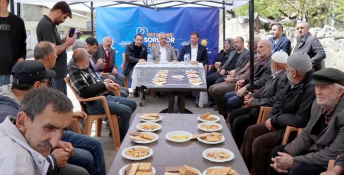 Mahalle sakinleri, başkandan tandır istedi