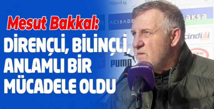 Mesut Bakkal: Kazanamadığımız için üzgünüm ama bir puan önemli