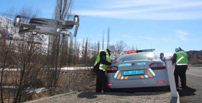 Oltu Jandarmadan drone destekli uygulama