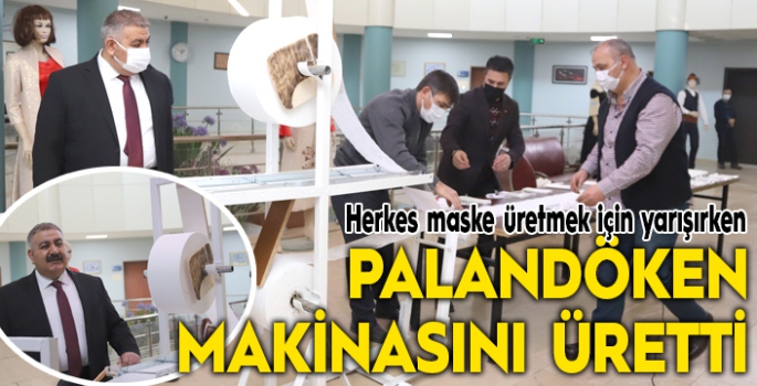 Palandöken Belediyesi maske makinası üretti