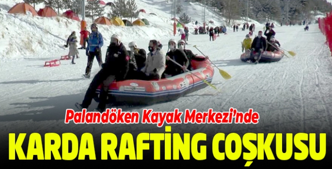 Palandöken Kayak Merkezi’nde kar raftingi coşkusu