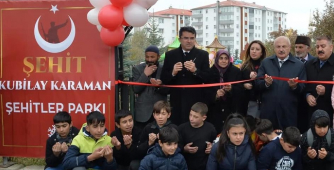 Şehitler Parkı'nın ismi Şehit Kubilay Karaman Parkı oldu