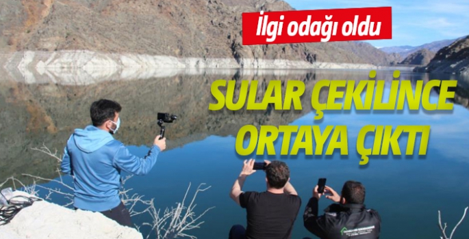 Sular çekilince ortaya çıktı, ilgi odağı oldu