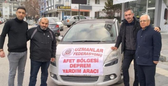 Uzmanlar Federasyonu depremzedeleri yalnız bırakmadı