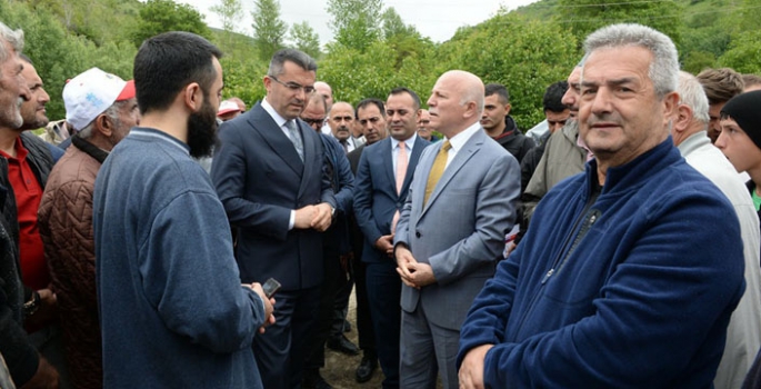 Vali Memiş ve Başkan Sekmen, yangın bölgesinde