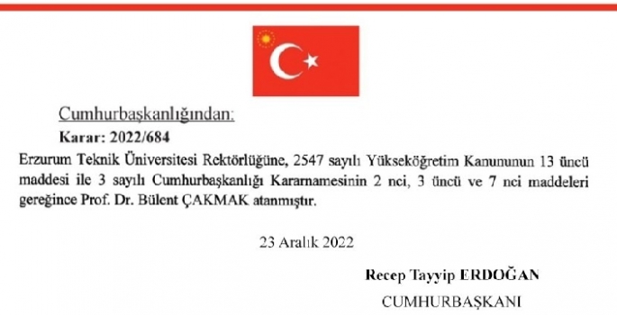 Yeniden rektör atanan Prof. Dr. Çakmak’tan ilk açıklama